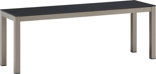 Do it + Garden, LOCARNO, 140 cm, Gestell Polar Silber, Platte Keramik Sitzbank, 