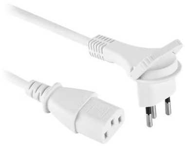 Elektromaterial, Elektromaterial Netzkabel 2 m, Schoenenberger Power Cable - Verlängerungskabel (Weiss)