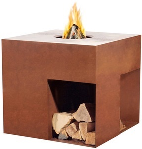 undefined, Feuerstelle Cubo PRO, Nouvel - Feuerschale & Grill Cubo Pro - rostrot - Edelstahl - 80/80/80 cm