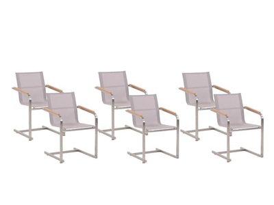 Beliani, Beliani COSOLETO Gartenstuhl-Set, Set mit 6 Stühlen aus Edelstahl Modern COSOLETO Set mit 6 Stühlen aus Edelstahl Modern COSOLETO