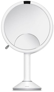 Simplehuman, Simplehuman Kosmetikspiegel mit, Simplehuman Kosmetikspiegel mit Sensor Trio Ø 20 cm Weiss