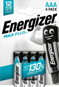 Energizer, Energizer MaxPlus AAA 4 Stk. Batterie, Energizer-Alkaline-Batterien Max Plus Micro (AAA), 4 Stück