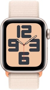 Apple, APPLE Watch SE (GPS) 40 mm - Smartwatch (Stufenlos verstellbar, Textil (Carbon Neutral), Polarstern/Polarstern), 