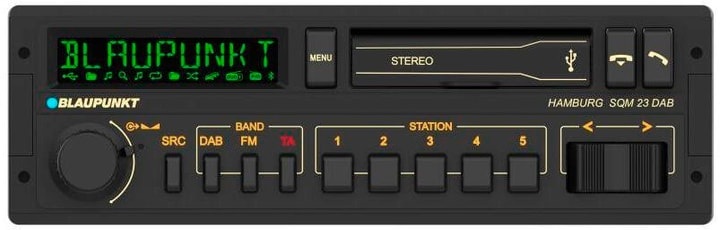 Blaupunkt, BLAUPUNKT Hamburg SQM 23 DAB - Autoradio (1 DIN, Schwarz), Blaupunkt Autoradio Hamburg SQM 23 DAB Youngtimer 1 DIN