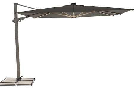 Suncomfort by Glatz, Suncomfort by Glatz VARIOFLEX LED 300x300 cm Freiarmschirm, Suncomfort BY GLATZ Sonnenschirm Varioflex