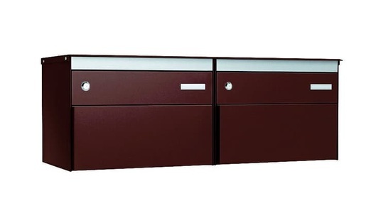 Stebler, Stebler 2er Gruppe s:box 13 Schokobraun/Schokobraun seitlich Briefkasten, 
