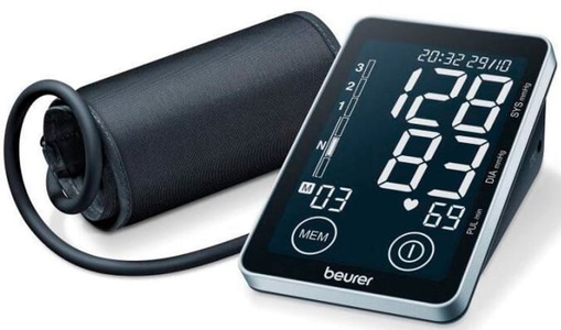 BEURER, Beurer BM 58 - Blutdruckmessgerät (Schwarz), Beurer BM58 Blutdruckmessgerät Touchscreen