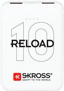 WorldConnect, SKROSS Reload 10 Battery weiss Powerbank, Skross Reload 10 Powerbank 10000 mAh Li-Ion Weiß Statusanzeige