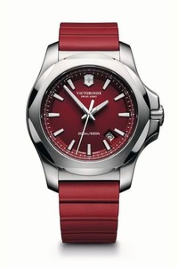 Victorinox, Victorinox Swiss Army 241719.1 I.n.o.x rosso gomma & acciaio orolog..., Victorinox I.N.O.X. - Rot - 43 mm