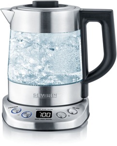 Severin, Teebereiter Severin WK 3473 Glas, Edelstahl, Severin WK3473 Deluxe Mini Wasserkocher