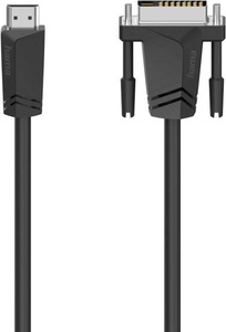 HAMA, HAMA 205018 HDMI/DVI/D M/M 1.5M - HDMI/DVI-Kabel (Schwarz), hama 00205018 Verbindungskabel, HDMI?-Stecker - DVI/D-Stecker, 1,5 m