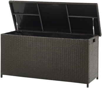 Beliani, Aufbewahrungsbox aus PE Rattan Modern MODENA Aufbewahrungsbox aus PE Rattan Modern MODENA, Beliani - Aufbewahrungsbox aus PE Rattan Boho MODENA, One Size, Erdbraun