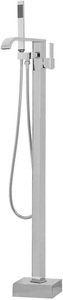 Beliani, Beliani Wannenarmatur freistehend NIAGARA Badewannenarmatur, Beliani - Freistehende Badewannenarmatur aus Messing Modern NIAGARA, One Size, Antikes Silber