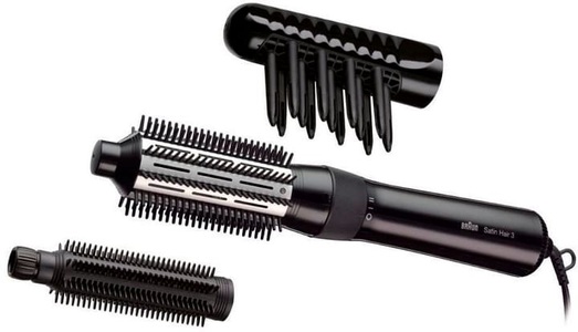 Braun, BRAUN - Satin Hair 3 Air Styler, BRAUN Satin Hair 3 - Warmluftbürste (Schwarz)