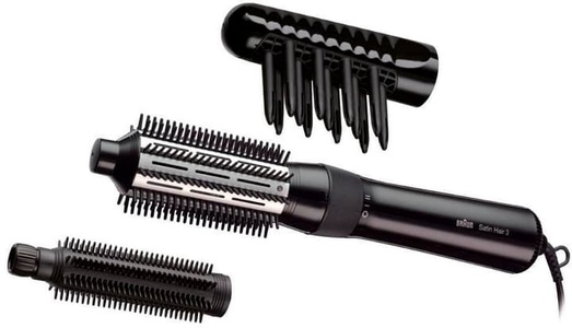 Braun, BRAUN - Satin Hair 3 Air Styler, BRAUN Satin Hair 3 - Warmluftbürste (Schwarz)
