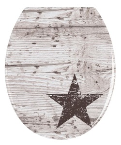 undefined, WC-Sitz Star Shabby Chic-Look, WENKO WC-Sitz »Star«