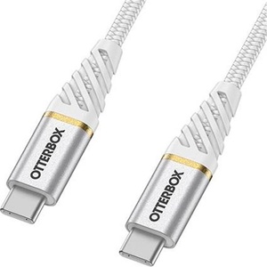 Apple,Asus,Blackberry,Google,HTC,Huawei,LG,Microsoft,Motorola,Nokia,OnePlus,Oppo,Samsung,Sony,Xiaomi, Otterbox - (2m / 60W) Premium Robustes USB C auf USB C Nylon Schnellladekabel Datenkabel Power Delivery (78-52681) - Cloud Sky White, USB 2.0 Kabel, USB-C Stecker > USB-C Stecker
