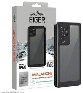 EIGER, Eiger - Samsung Galaxy S22 Ultra 5G Avalanche Case Wasserfeste Outdoor Schutz Hülle IP68 (EGCA00351) - Schwarz, 