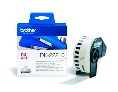 Brother, Brother Ptouch Endlos-Etiketten 9mmx30.48m Etiketten, Brother P-Touch Endlos-Etiketten, 29mm x 30.48m, DK-22210, (DK22210)