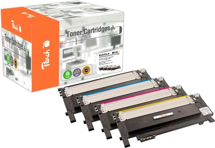 Peach, Peach Spar Pack Tonermodule kompatibel zu Samsung CLT-406S-series, Peach S406 4 Toner (bk, c/m/y) ersetzt Samsung CLT-P406C/ELS, SU375A für z.B. Samsung Xpress C 460 FW, Samsung Xpress C 460 W, Samsung CLP -360