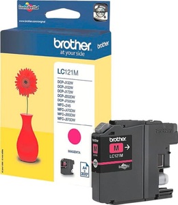 Brother, Original Tintenpatrone magenta Brother LC-121M, Brother Tintenpatrone, rot, LC-121M, (300 Seiten)
