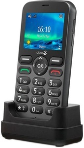 Doro, DORO 5860 - Mobiltelefon (Grau), Doro Seniorenhandy »5860 Graphite«, Schwarz, 6,07 cm/2,4 Zoll, 2 MP Kamera