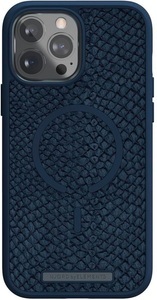 Njord by Elements, Njord by Elements - iPhone 13 Pro Max MagSafe Lachsleder Hülle (SL14161) - Dunkelblau, 
