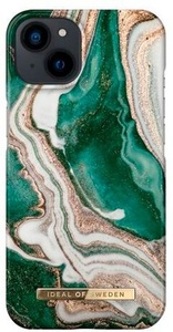 iDeal of Sweden, iDeal of Sweden - iPhone 14 / iPhone 13 Hardcase Hülle (IDFCAW18-I2261-98) - Golden Jade Marble, 