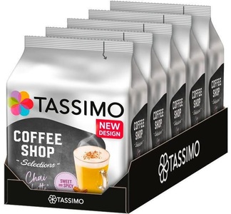 Tassimo, Tassimo Chai Latte Kaffeekapseln 8 Stück, TASSIMO Kaffeekapseln T DISC Chai Latte 40 Portionen