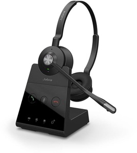 Jabra, Engage 65 Stereo, Headset, DECT Headset Jabra Engage 65, Reichweite 150 m, bis 13 h, Geräuschfilter, Busylight, verstellbarer Kopfbügel, binaural