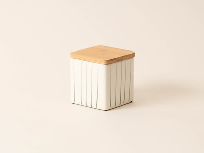 undefined, Steindose mit Deckel Vorratsdose, Esmée Vorratsbehälter 1 l, Beige/Grün