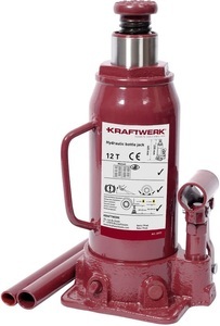 Kraftwerk, KRAFTWERK Hydr. Flaschen-Wagenheber Wagenheber, Kraftwerk Hydraulischer Wagenheber - Rot -