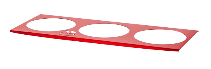undefined, Topfhalter Triple, 38x13x1cm, chili, 
