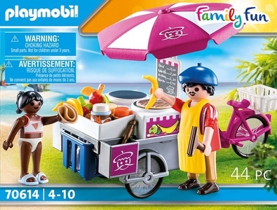 PLAYMOBIL, Playmobil® Family Fun Mobiler Crêpes-Verkauf 70614, Playmobil® Konstruktions-Spielset »Mobiler Crêpes-Verkauf (70614), Family Fun«, (44 St.), Made in Europe