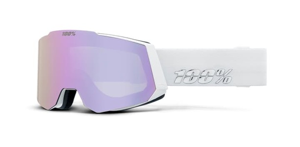 100PERCENT, Snowcraft Hiper Goggle White - Mirror pink, 100% Snowcraft Skibrille