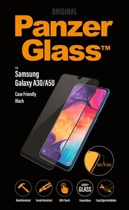 PanzerGlass, PanzerGlass Samsung Galaxy A50 Panzer Glas Display Schutzfolie Case Friendly mit Rahmen Schwarz (7190), 