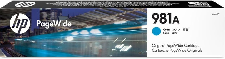 Hp, Original Tintenpatrone cyan HP No. 981A, J3M68A, Hewlett Packard Tintenpatrone, blau, No.981A, J3M68A, (6'000 Seiten)