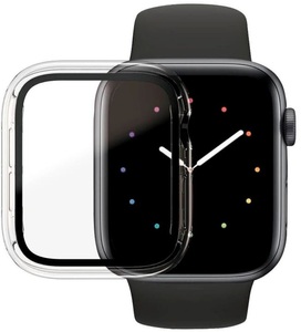 Apple, Panzerglass - Apple Watch (44 mm) Antibakterieller Hardcase Bumper + Display Schutzfolie (3643) - Transparent, PanzerGlass Displayschutzglas »3643« für Watch 4/5/6/SE (44 mm)