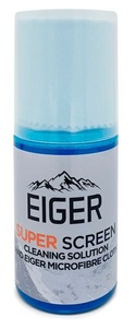 Acer,Amazon,Apple,Asus,Blackberry,CAT,Emporia,Fitbit,Fossil,Garmin,Google,GoPro,HP,HTC,Huawei,Lenovo,LG,Microsoft,Motorola,Nokia,OnePlus,Oppo,Polar,Samsung,Sonstige,Sony,Suunto,Tolino,TomTom,Wiko,Xiaomi, (200ml) Eiger - Super Screen Display Reinigungsspray + Mikrofasertuch (EGSCK00101), 