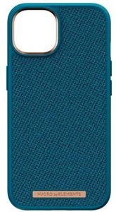 Njord by Elements, Njord by Elements - iPhone 14 Plus Tonal Case Hybrid Stoff Hülle (NA42TN01) - Deep Sea, Avizar - Hülle TONAL DEEP SEA iPhone 14 Plus, Blau