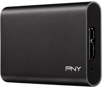 PNY Technologies, PNY Technologies Portable SSD Elite 480Gb USB 3.1 Extern, PNY tragbares Solid-State-Laufwerk PSD1CS1050-480-FFS Schwarz
