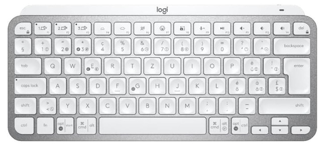 Logitech, LOGITECH MX Keys Mini - Tastatur (Pale Gray), Logitech Tastatur MX Keys Mini Pale Grey CH Layout Weiss