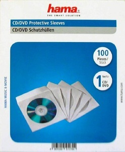 HAMA, Hama 51174 Cd/dvd Paper Sleeves White - Schutzhüllen (Weiss), HAMA 51174 CD/DVD PAPER SLEEVES WHITE - Schutzhülle (Weiss)