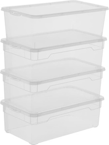 Rotho, Rotho ROTHO Clear Box Lady Shoe, 4er Set, ROTHO Aufbewahrungsbox »Lady Shoe Transparent, 4 tlg.«, (4 St.)