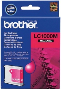 Peach, Original Tintenpatrone magenta Brother LC-1000M, Brother Tintenpatrone, rot, LC-1000M, (400 Seiten)