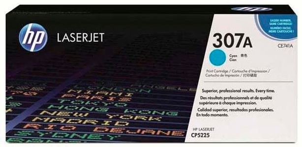 Hp, HP 307A Toner cyan (Ce741A) Tonerkassette, Toner cyan 307A (CE741A)