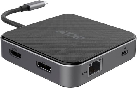 Acer, Acer Usb-C Multi Display hub Dongle 7-in-1 Dockingstation, Acer Dockingstation USB-C Dock Multi Display Hub 8K Dongle 7-in-1