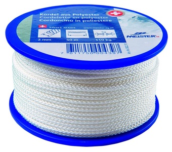 MEISTER, MEISTER KORDEL POLYESTER, Meister Kordel Ø 2 mm, 50 m, 110 kg, Weiss