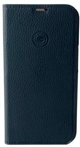 MiKE GALELi, Mike Galeli - iPhone 14 Echtleder Book Case Tasche Flip Cover Hand Made (MARCIP14-M01) - Schwarz, 