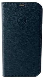 MiKE GALELi, Mike Galeli - iPhone 14 Echtleder Book Case Tasche Flip Cover Hand Made (MARCIP14-M01) - Schwarz, 